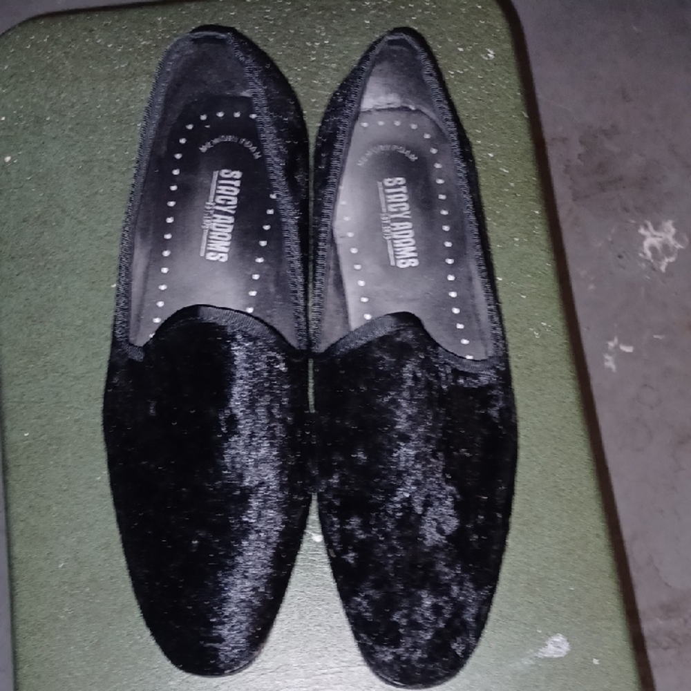 Stacy Adams Black Velvet Loafers